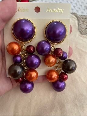 80s Vintage Chunky colorful Earrings